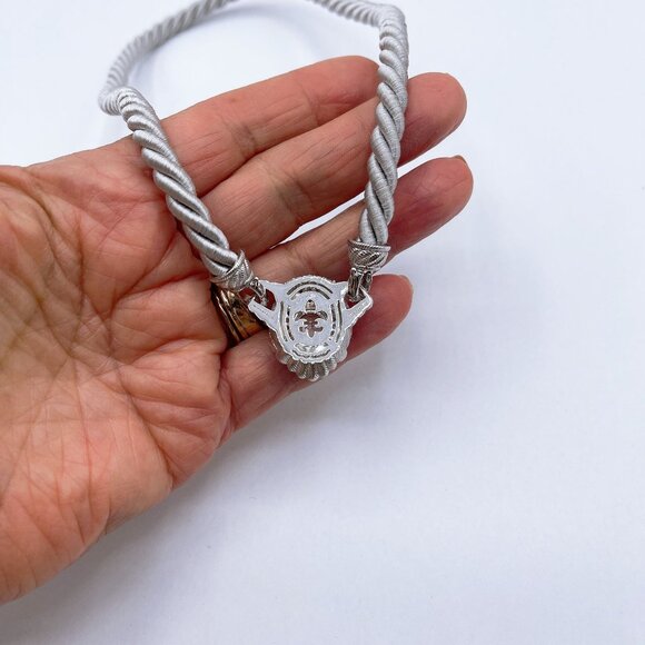 Judith Ripka 925 Sterling Silver Twisted Rope Necklace W/Convertible Cubic Zirco - Picture 6 of 6